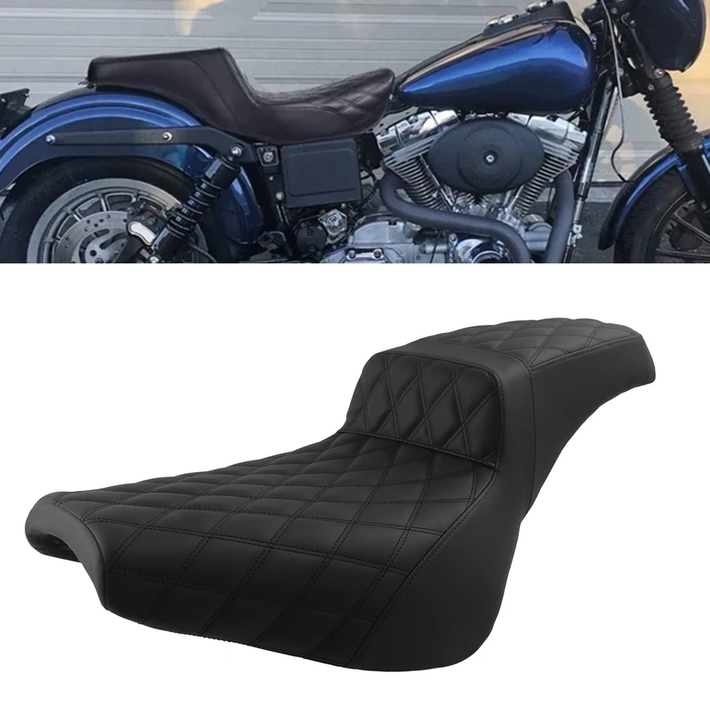 Black Two Up Motorcycle Complete Seat Driver & Passenger Cushion For Harley Softail Street Bob FXBB FXBBS 2018‑2025