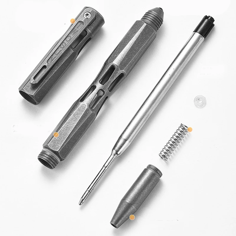Titanium Tactical Pen with Tungsten Bead Window Breaker EDC Tool for Car Emergency Pocket Survival Gear view 5