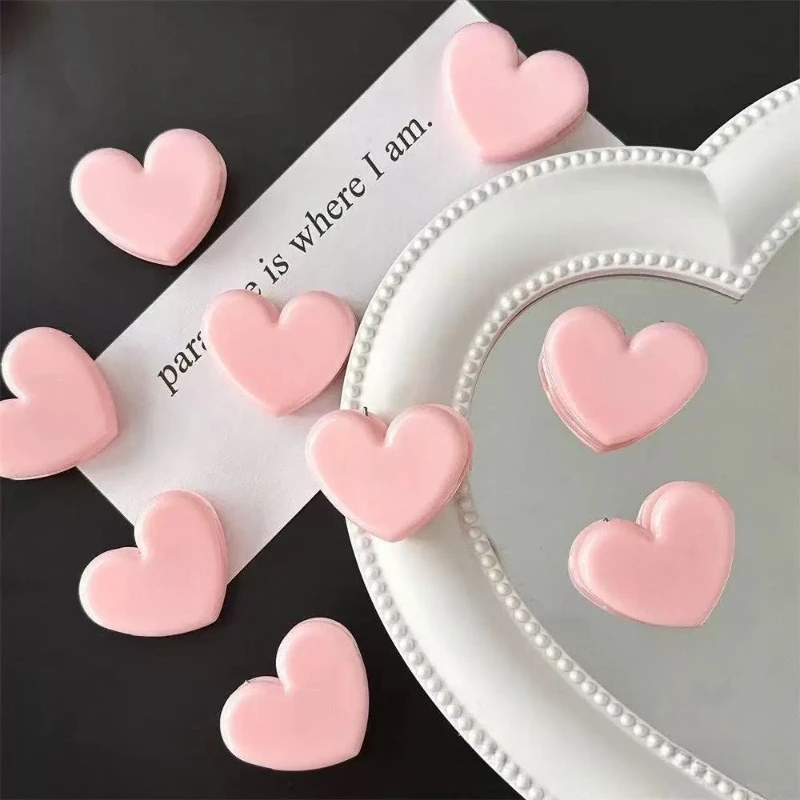 

Clip Kawai Love Transparent Simple Pink Plastic Learning Materials Organizer Food Sealing Mouth Clip Storage Stationery Gift