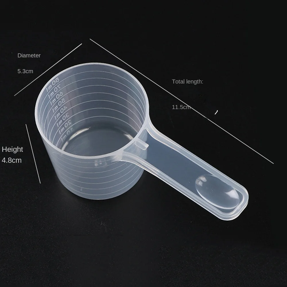 5Pcs/set Flat-bottomed Spoon Coffee Scoop Plastic Measuring Spoon with Scale High Quality Home Kitchen Baking Accessories