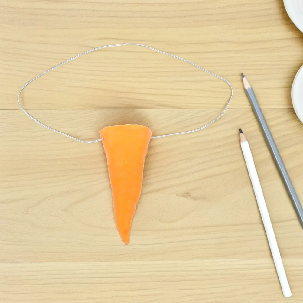 8 Stück Karottenennase Schneemann Kostüm Requisite Vinyl Orange Nase für DIY Winter Weihnachten Halloween Party Dekoration Winterzubehör