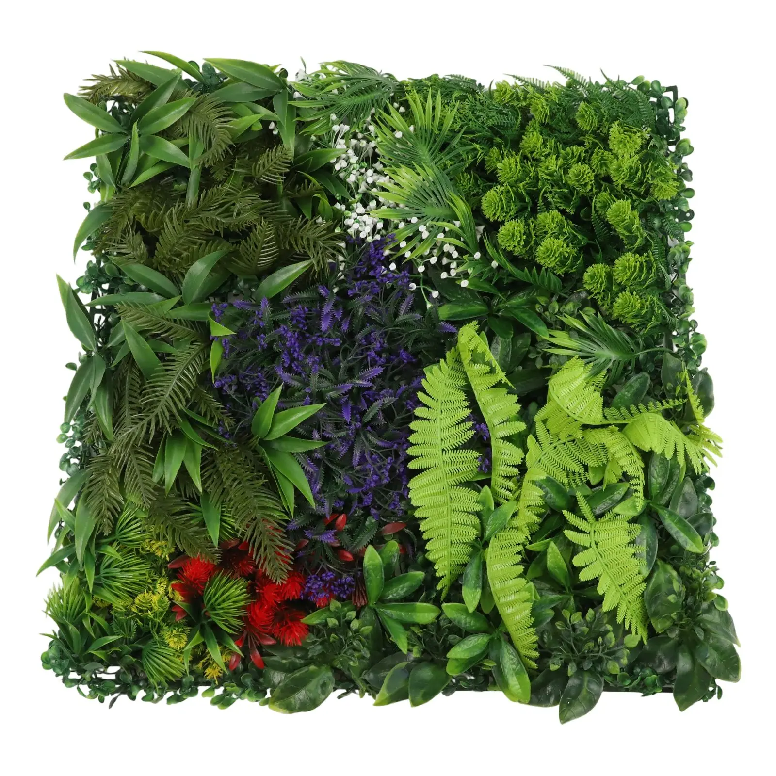 

Leaf Artificial Turf Living Room Hotel Cafe Floral Décor 50*50cm Landscaping Lawn Outdoor Plant Plastic Square