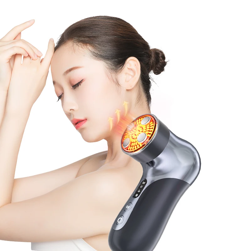 EMS micro current Skin Tightening Home use Skin Care Vibrating Massager introducer Beauty Instrument with LED light