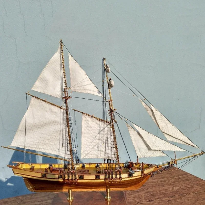 In Stock Scale 1/96 Classic Antique Boat Model Building Kit HARVEY 1847 Wooden Sailboat DIY Hobby Boat