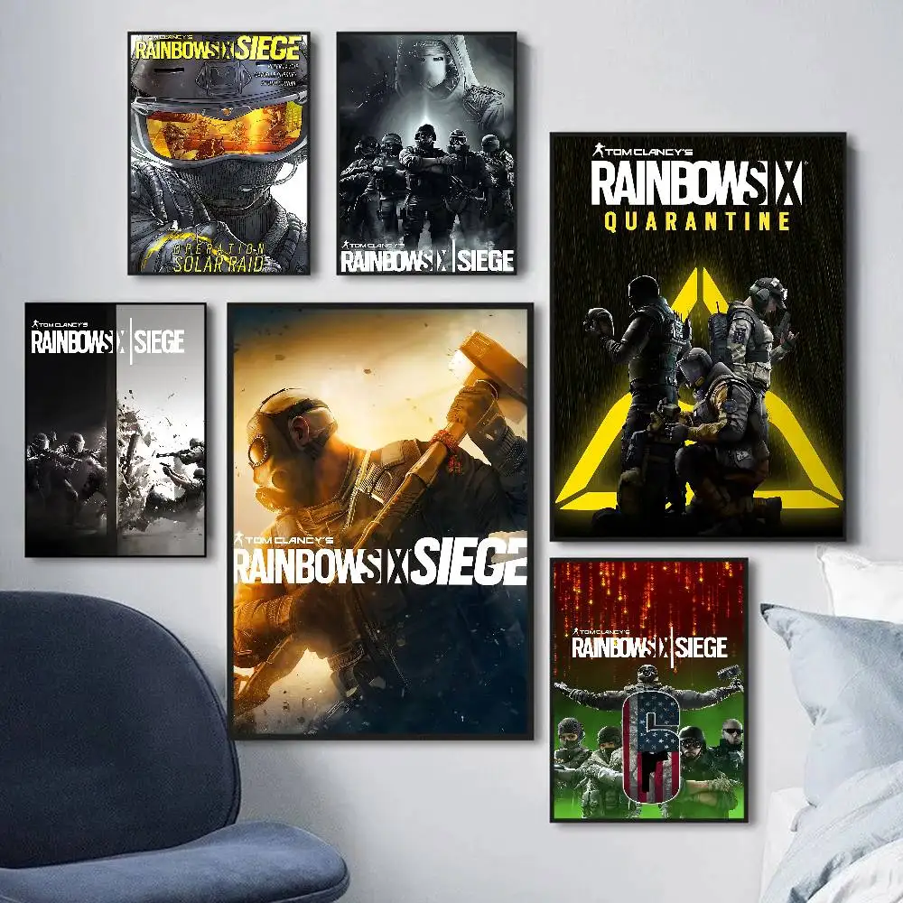 Tom C-clancy's rainbow six siege Classic Vintage Posters Decoracion Painting Wall Art White Kraft Paper Kawaii Room Decor