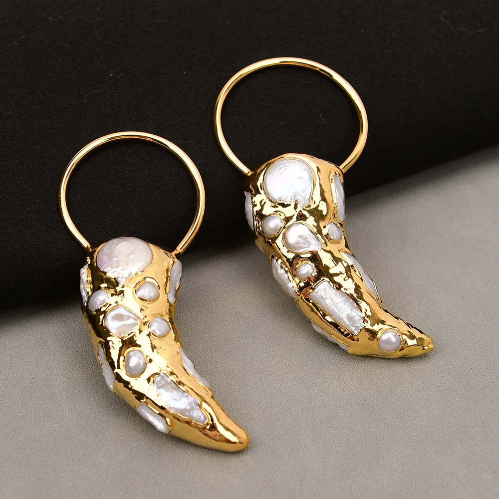 

APDGG 2-шт натуральный микс белый жемчуг кулон аксессуары для изготовления ювелирных изделий