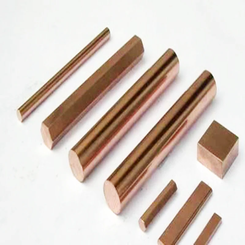 Customized C17200 Copper Beryllium Alloy Rod Cylinder 16 22mm High Thermal Conductivity Electrolytic Electrode Bar Length 1000mm