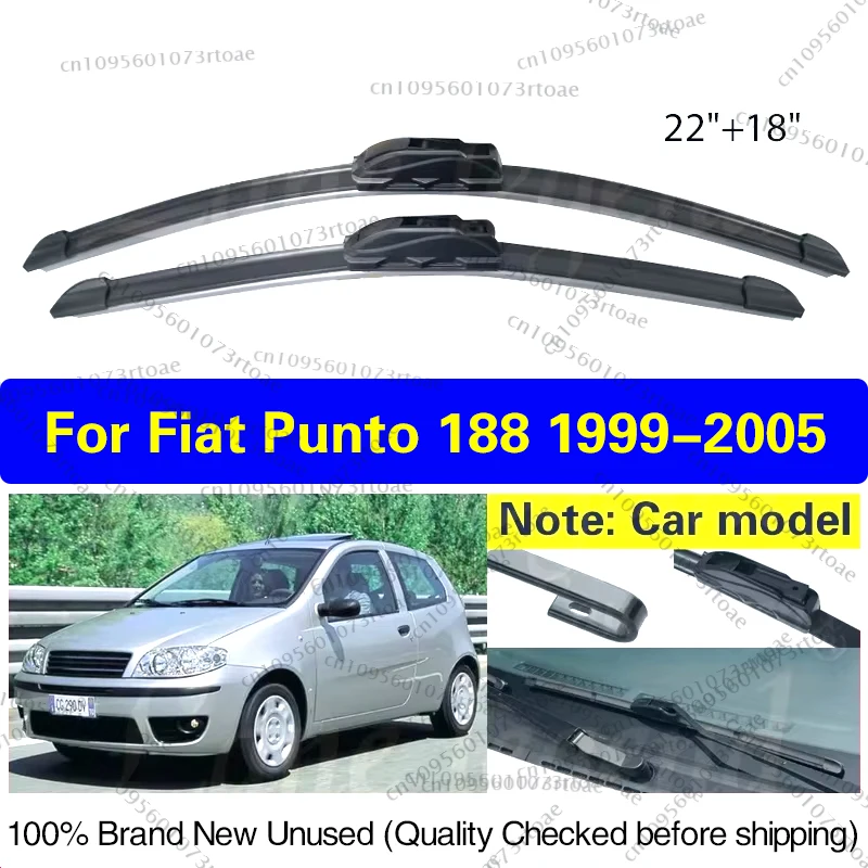 

2pcs For Fiat Punto 188 1999 - 2005 Front Wiper Blades Brushes Window Windshield Windscreen U J Hook Auto Accessories 22"+18"