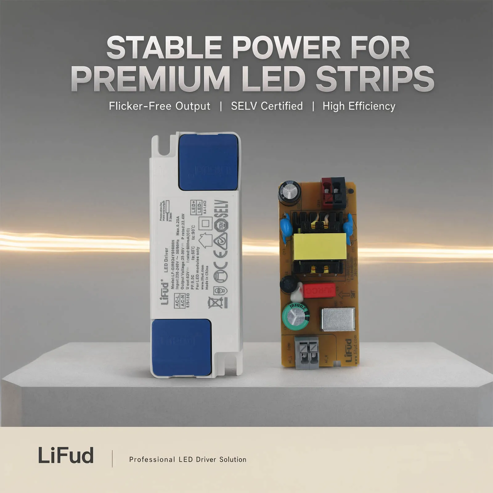 Lifud LED Isolation Drive Flame Retardant Series 5.6W-23.4W 28W-60W AC220-240V LED Power Transformer