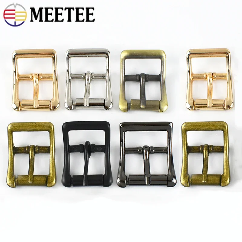 2/5Pcs 20/25/32mm Meetee Metal Pin Buckles for Leather Belt Bags Strap Adjustment Clasp Shoes Hook Dog Collar Hardware Accessory