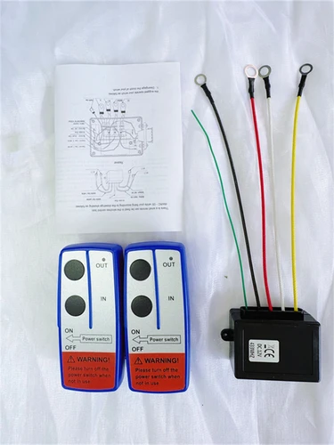 Imagen 2 del producto Kit de interruptor de Control remoto inalámbrico de cabrestante con receptor 12V 24V para camión ATV SUV 12V controlador de interruptor de auricular