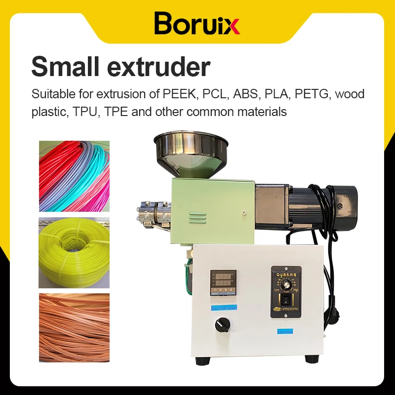 Small Extruder SJ12 Model for PEEK PCL ABS PLA PETG High Efficiency Adjustable Speed Laboratory Use 300℃ Heating Temperature