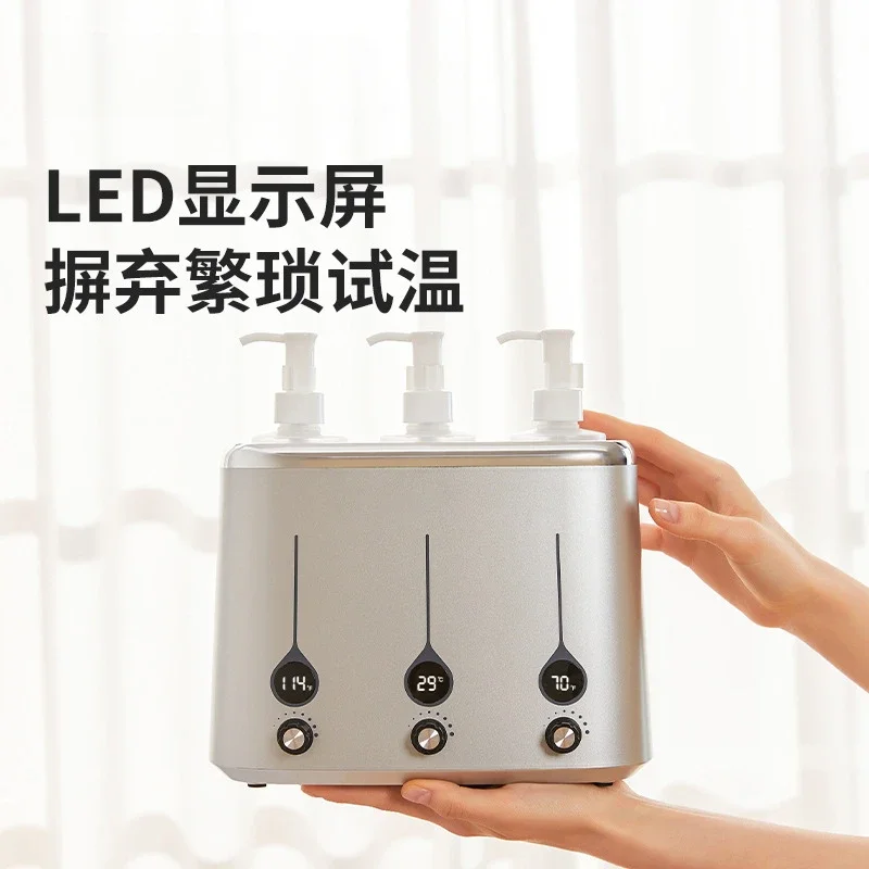 Single bottle essential oil heater aluminum alloy liner massage oil container for constant temperature massage