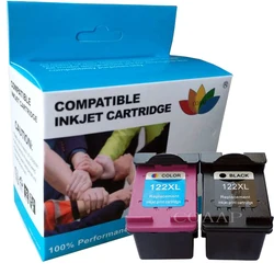 2x ink Cartridge for Compatible hp 122 Ink 122xl Black & Tri-color Deskjet 1000 1050 2000 2050 3000 3050A 3052A printer