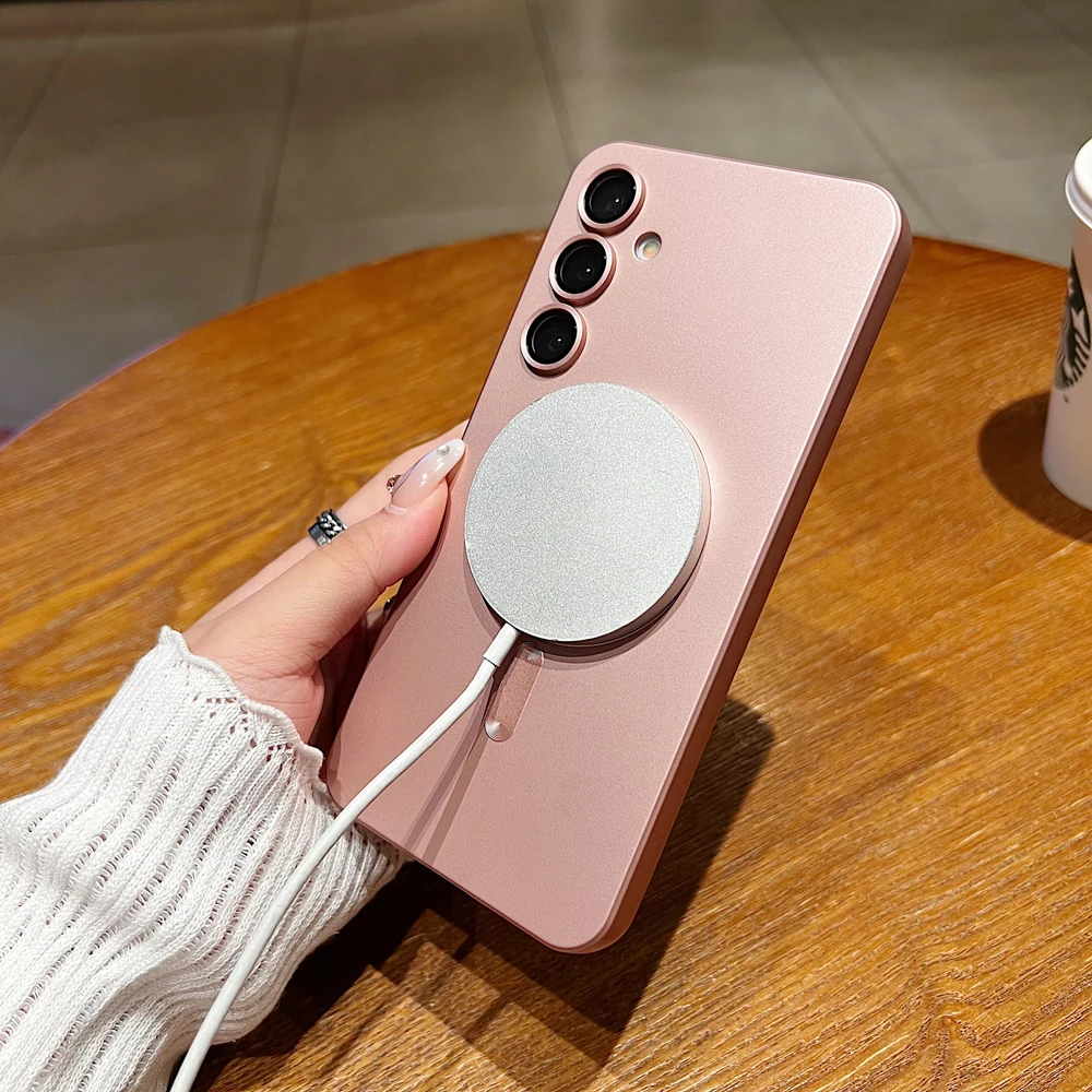 Soft TPU Matte Case For Samsung Galaxy A56 A55 A54 A36 A35 A16 A15 5G A26 S25 Edge S24FE S24 S23 S21 Ultra Plus FE Magsafe Cover - náhled 3