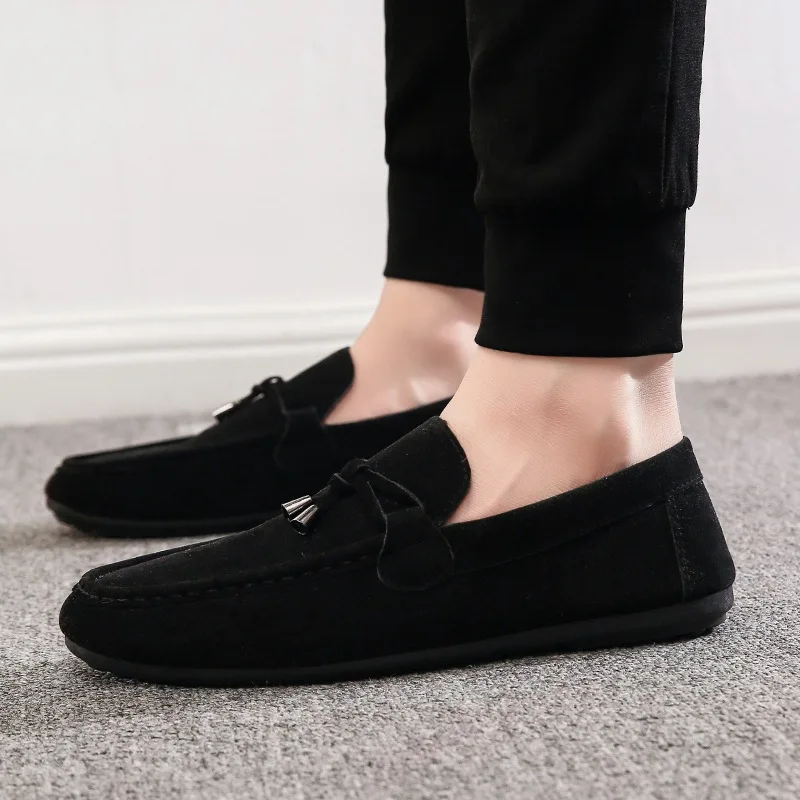 Men\'s Loafers Men Suede Flat Driving Shoes Soft Simple New Fashion Comfortable Casual Men\'s Breathable Shoes Men\'s Casual Shoes