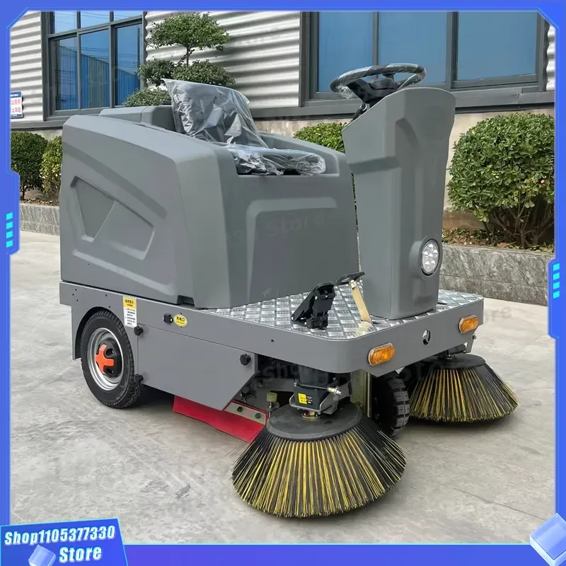Industrial Electric Road Sweeper Automatic Three Wheel Three Brush Cleaning Vehicle for Factory Workshop Floor Maintenance
