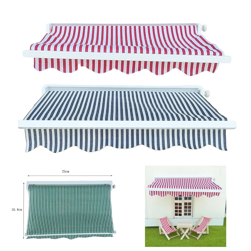 

1/12 кукольный домик, модель тента, миниатюрный домашний уличный балкон, солнцезащитный козырек, украшение для сцены, детские игрушки для ролевых игр