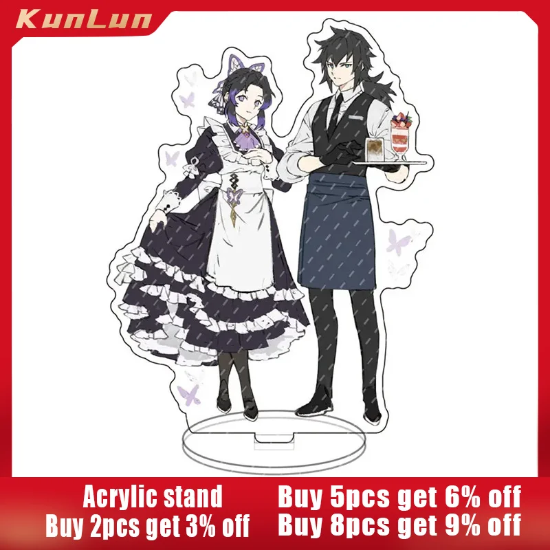 

15cm Slayer Demon Acrylic Stand Cafe Series Anime Peripherals Kamado Tanjiro Figure Uzui Tengen Statue Agatsuma Zenitsu Toy Gift