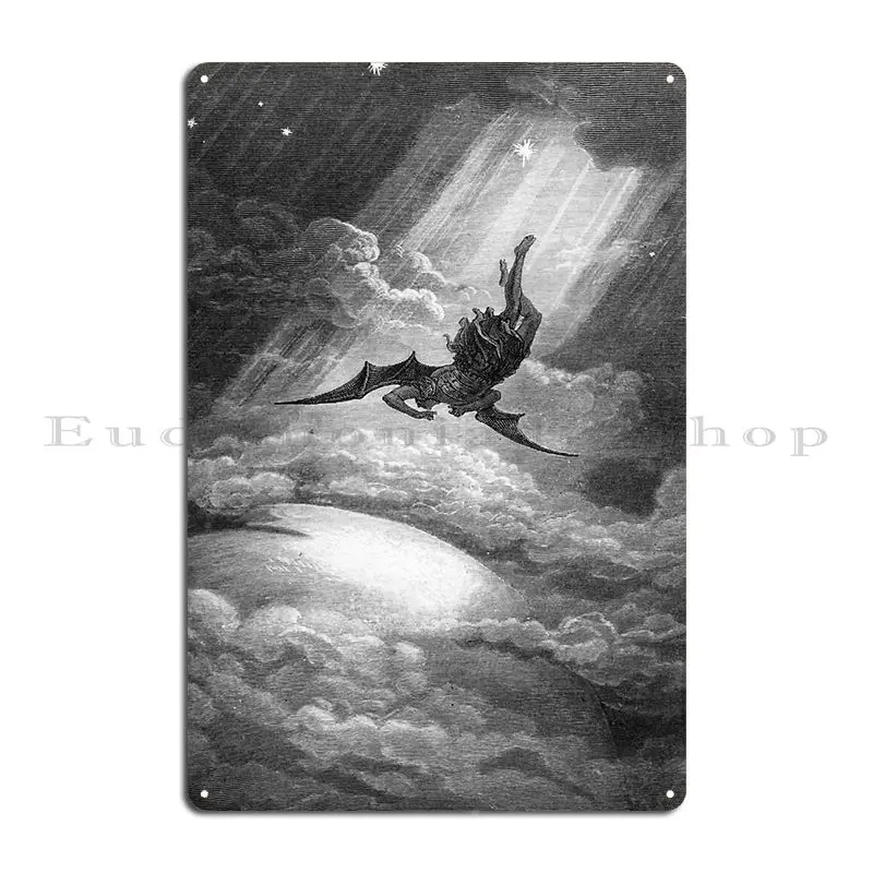 The Fall Of Satan Gustave Dore Metal Plaque Poster Wall Pub Cave Designing Garage Create Tin Sign Poster