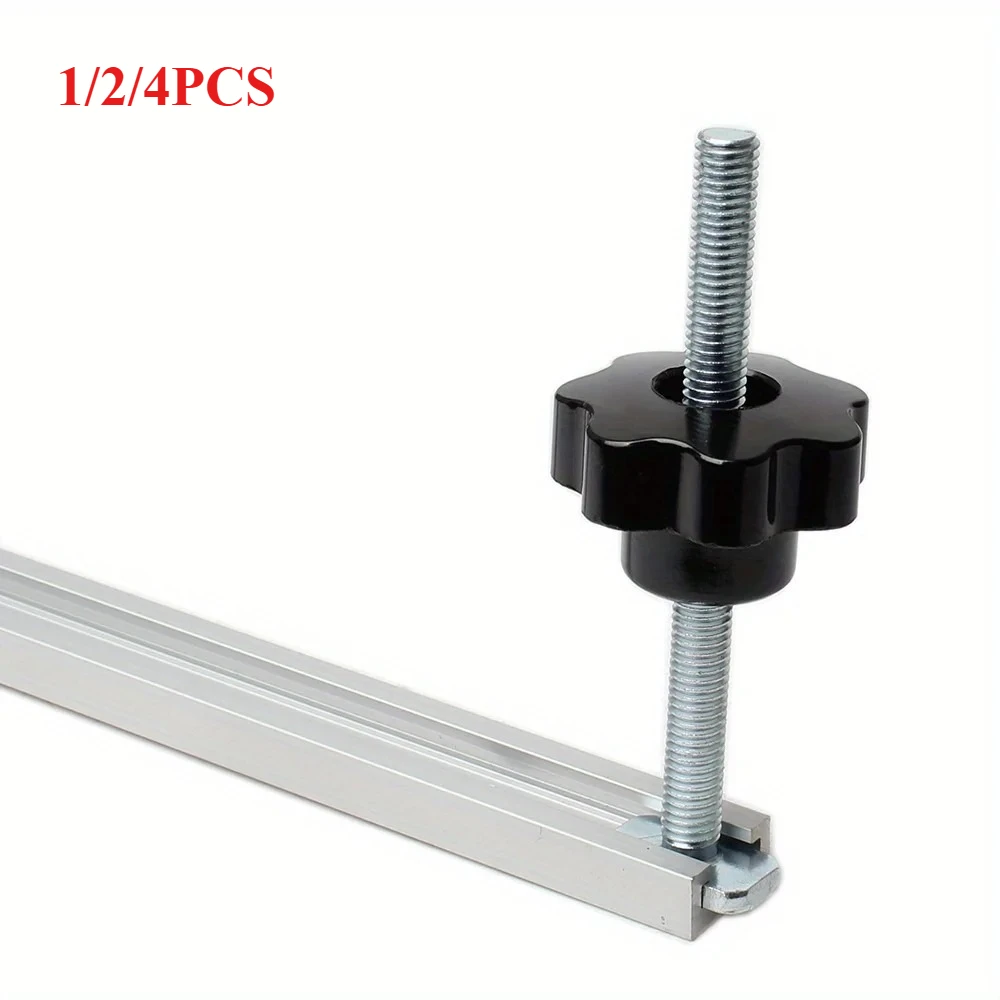 

Handle T-slot Slider Miter T-track Jig Screw Fixture for Table Saw Router Chute Rail DIY Woodworking Bench Tool M8x100mm
