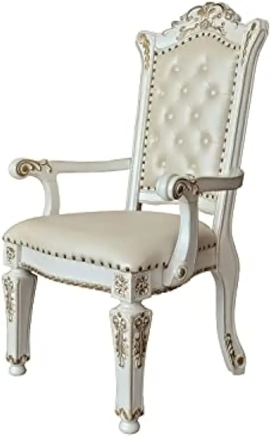 

Acme Furniture Set of 2 Upholstered Arm Chair, Antique Pearl