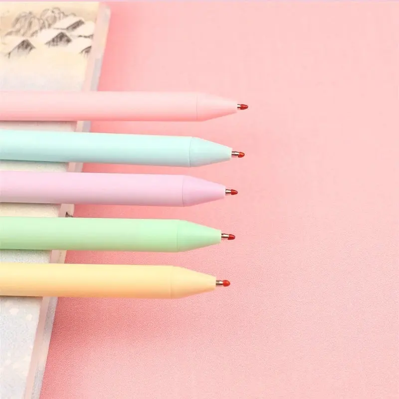 Neutral pen Lovely girl beautiful water-based pen ballpoint pen Press  Simple fashion Student Office stationery signature pen