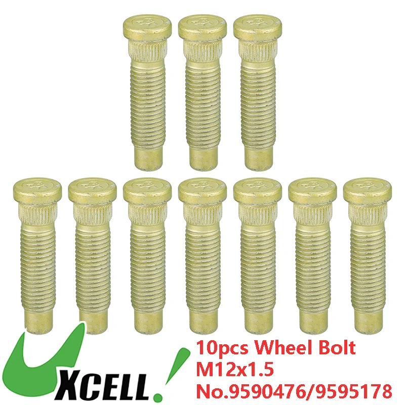 

UXCELL 10 Pcs M12x1.5 Wheel Lug Bolts Nuts Steel Wheel Stud for Chevrolet Camaro 1984/1986/1988/1992/1994 No.9590476/9595178
