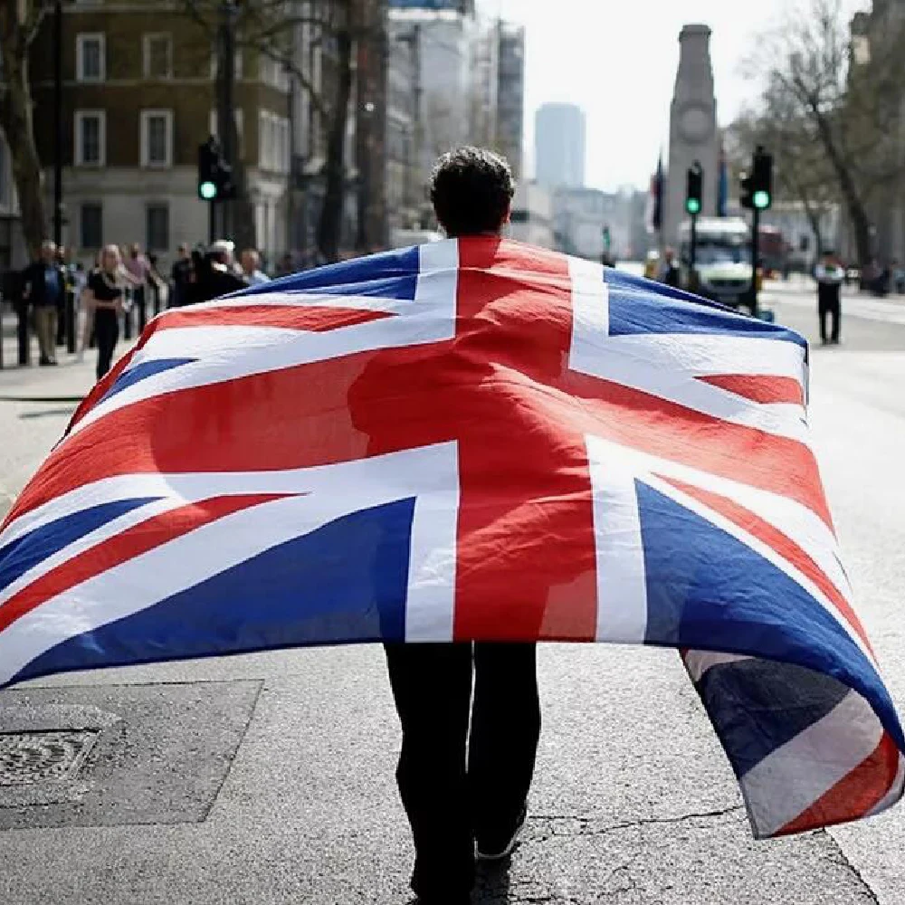 Bandera del Reino Unido, bandera nacional británica de poliéster de 90x150cm para decoración, celebración, deporte