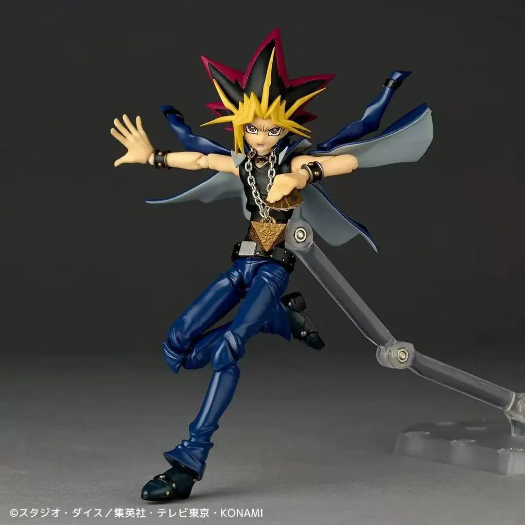 [En stock] figuras de acción originales Kaiyodo Revoltech Yami Yugi, modelo de Anime, colección de juguetes
