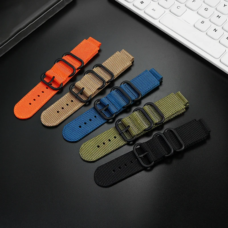 Canvas watch strap 18mm for CASIO box AE1200 / 1300 / 1000 W-219 modified nylon watch band Men\'s wristband bracelet accessorie
