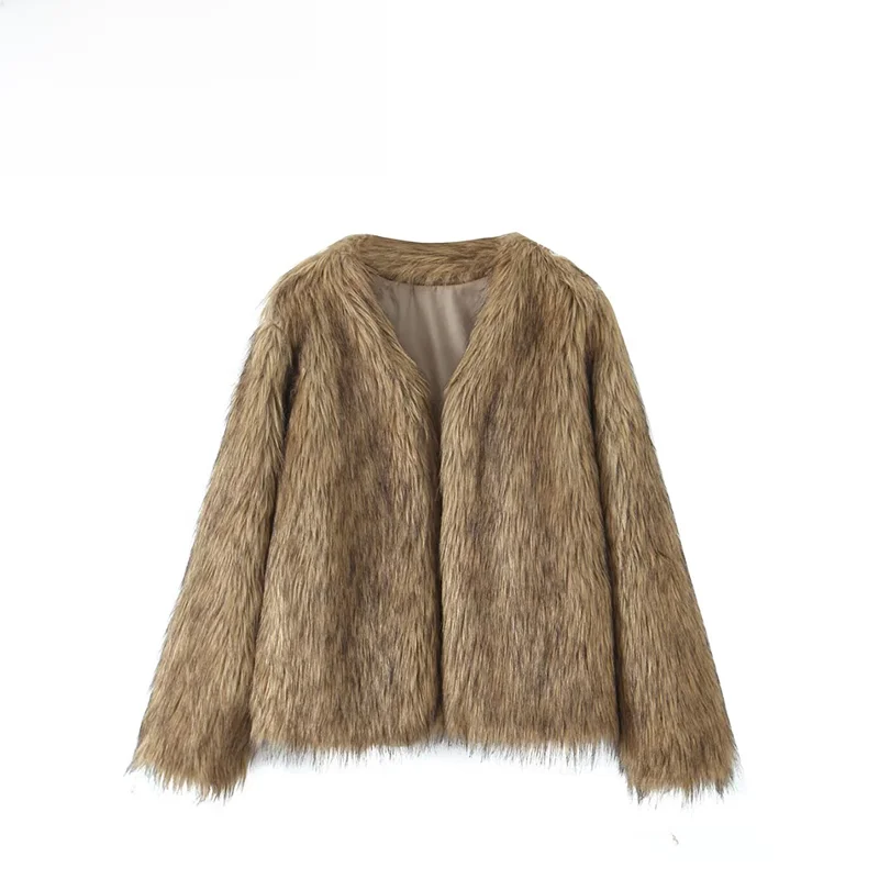 

Модная осенняя женская короткая куртка ZR: простая, но стильная, из полиэфирного волокна с мехом, универсальная верхняя одежда для женщин