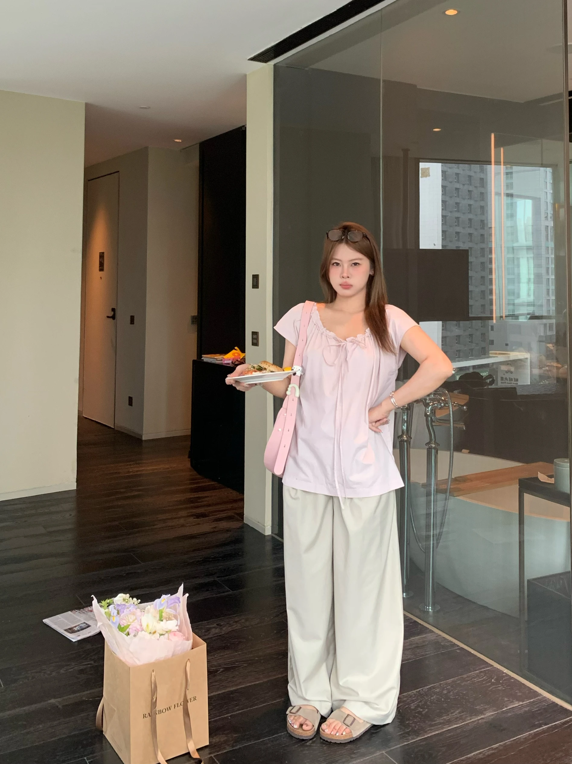 

Khaki Loose Wide Leg Pants High Waist Straight Casual Trousers Draped Relaxing Comfortable Summer Commute Sle Women's Jeans