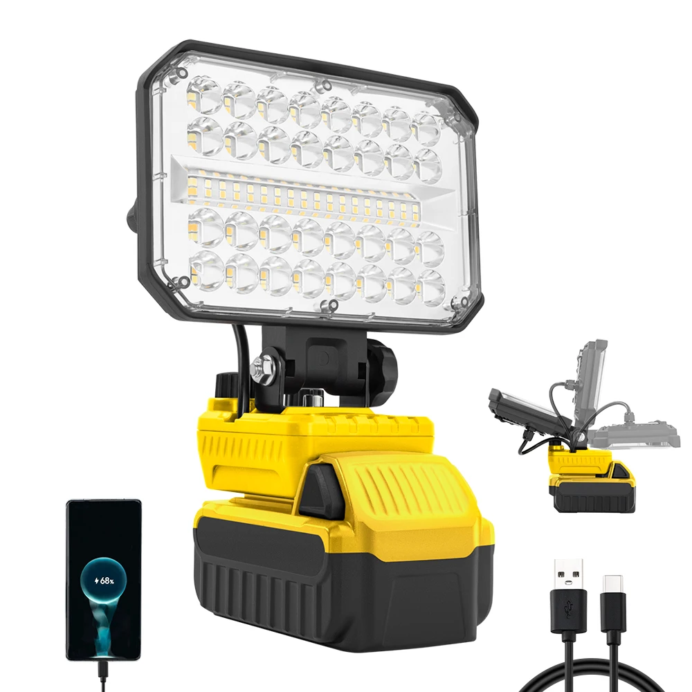 

3150 Lumen Multifunctional Rotatable Angle Inspection Lamp Portable Rechargeable Cob 12v Led Work Light
