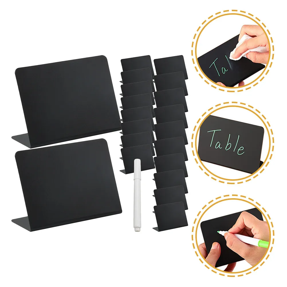 

1Set Mini Chalkboard Sign Small Blackboard Tabletop Memo Board for Party Food Labels Price Tags Name Tags Mini Blackboard Sign