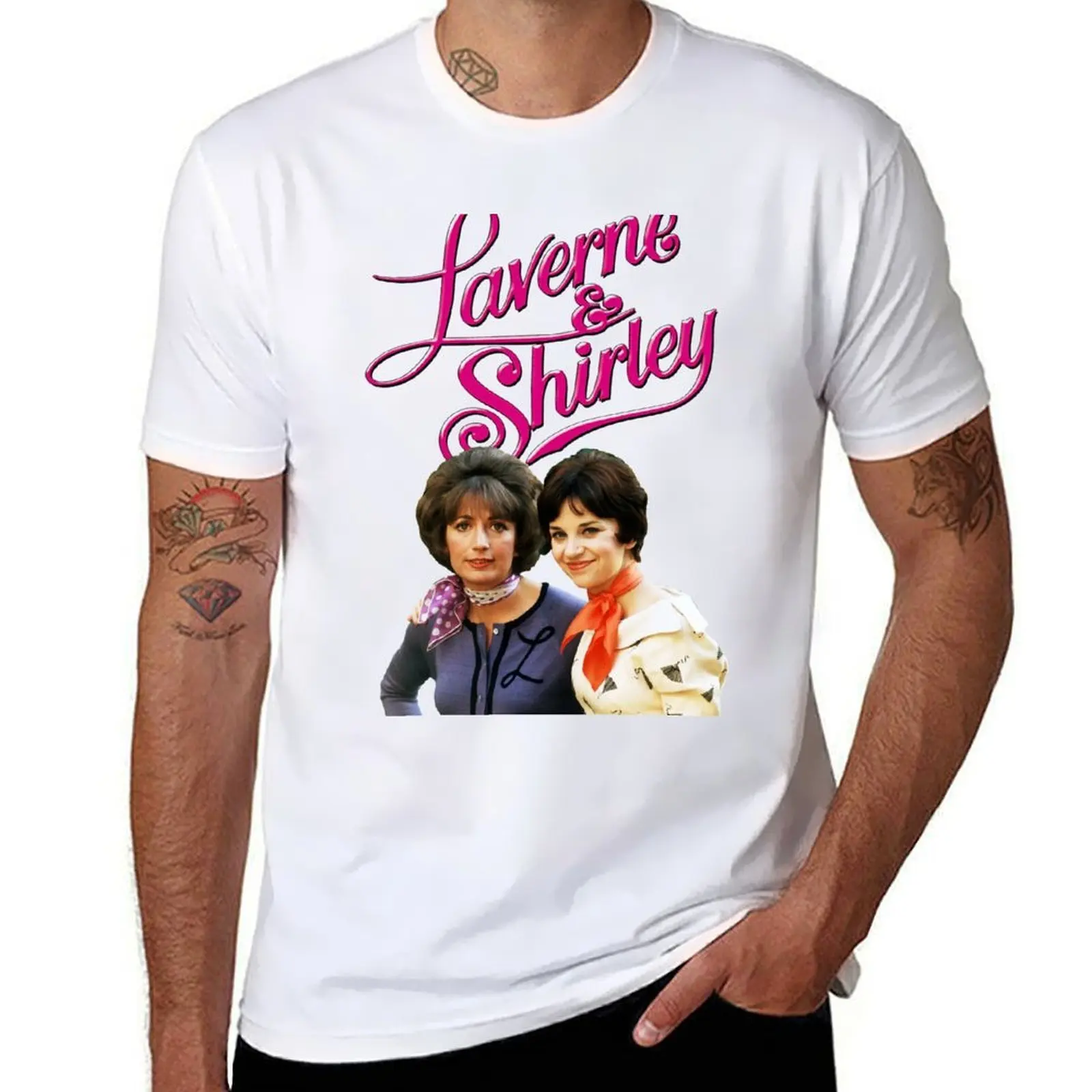 

Laverne Way Our and Throwback Shirley tribute T-Shirt Urban Style Casual Short Sleeve Top