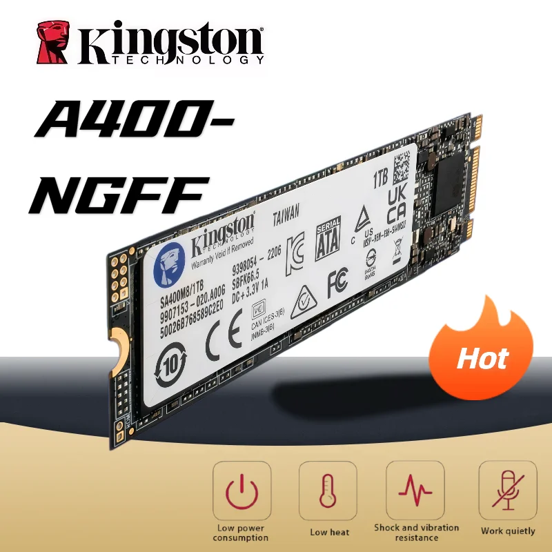 

Kingston A400-NGFF SSD M.2 2280 Internal Solid State Drives M.2 SSD SATA Hard Disk 2TB 1TB 480G 240G 120G for Laptop Desktop PC