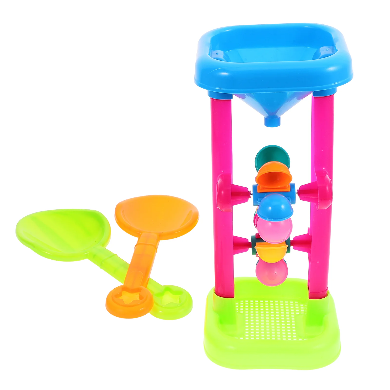 

Sand Beach Toy Water Toys Wheel Kids Hourglass Sandbox Tower Funnel Outdoor Toddlers Table Summer Play Bath Plaything Playset