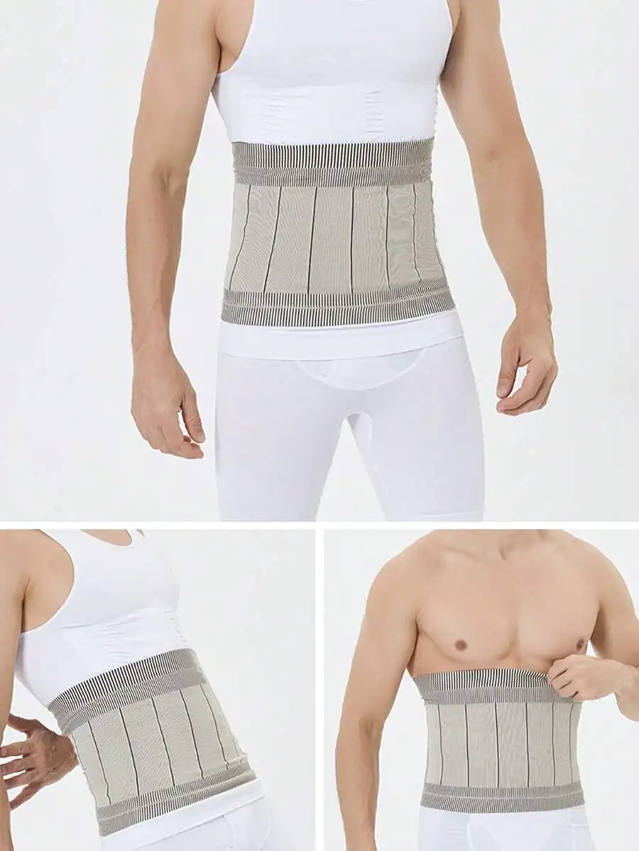 

Mens Adjustable Elastic Waist Support Belt – Breathable Compression Wrap For Fitness, Body Shaping And Posture Enhancement