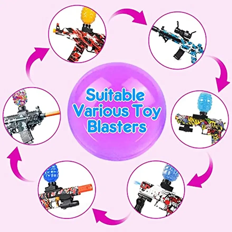 200000 Refill Ammo Splatter Ball Gun Ammo Water Ball Bullets for Gel Balls Compatible for Toy Gun