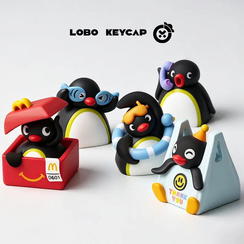 Tecla LOBO KEYCAP Pingu Penguin Serie 2, Linda y Creativa, Personalizada, Artesanal, para Teclado Mecánico, Decoración DIY