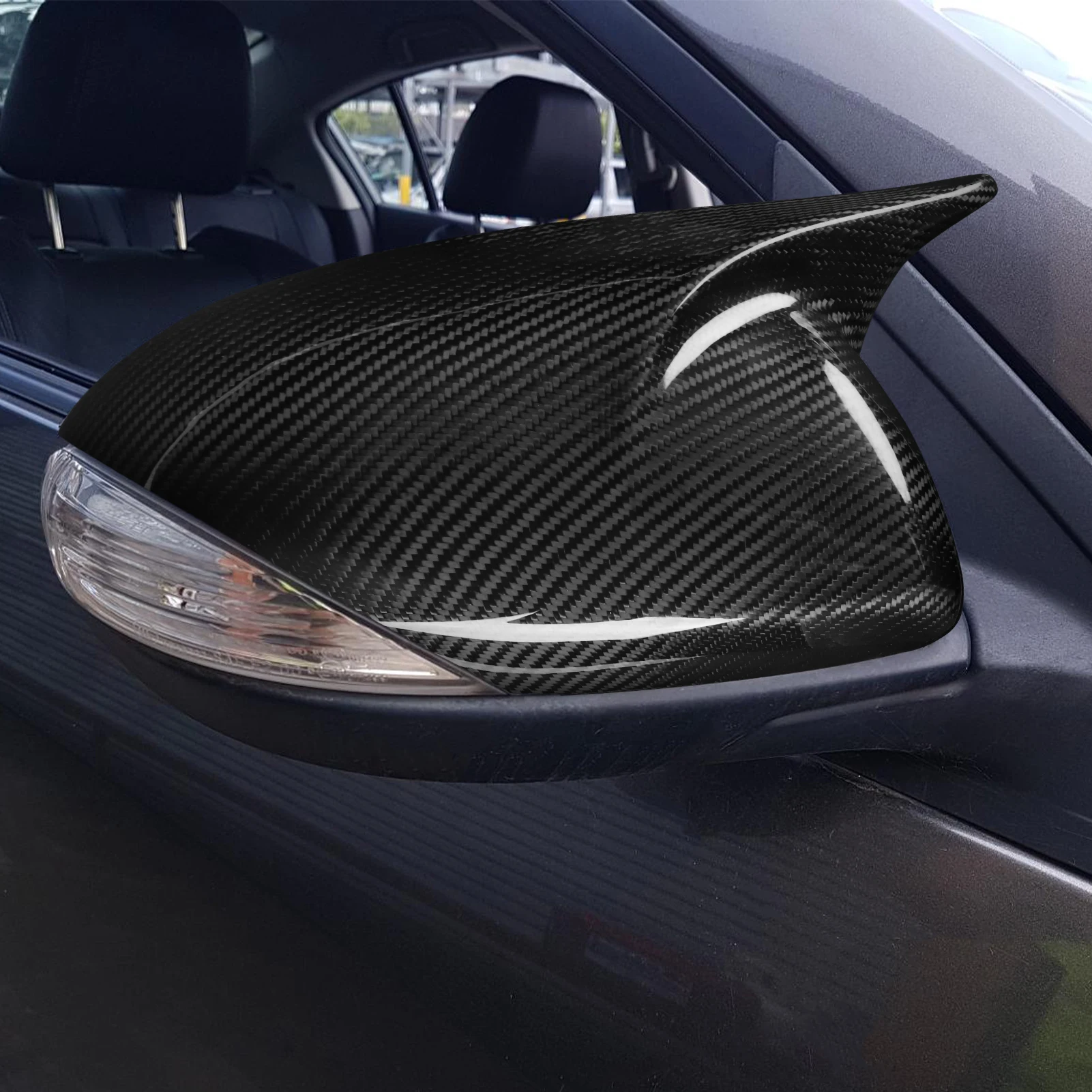 For Mazda 3 2010 2011 2012 2013 Car Accessories Real Carbon Fiber Rearview Mirror Cover Decoration Side Mirror Shell Frame Case