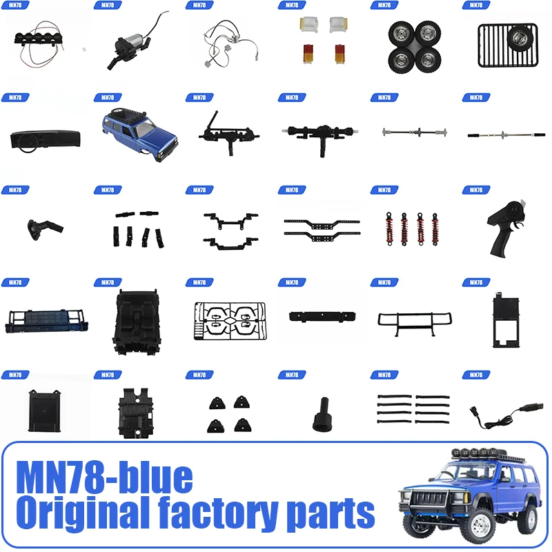

MN MODEL MN78 RC Car Spare Parts Front and Rear Bumper Front and Rear Axle Main Board Gearbox Assembly Car Accessories