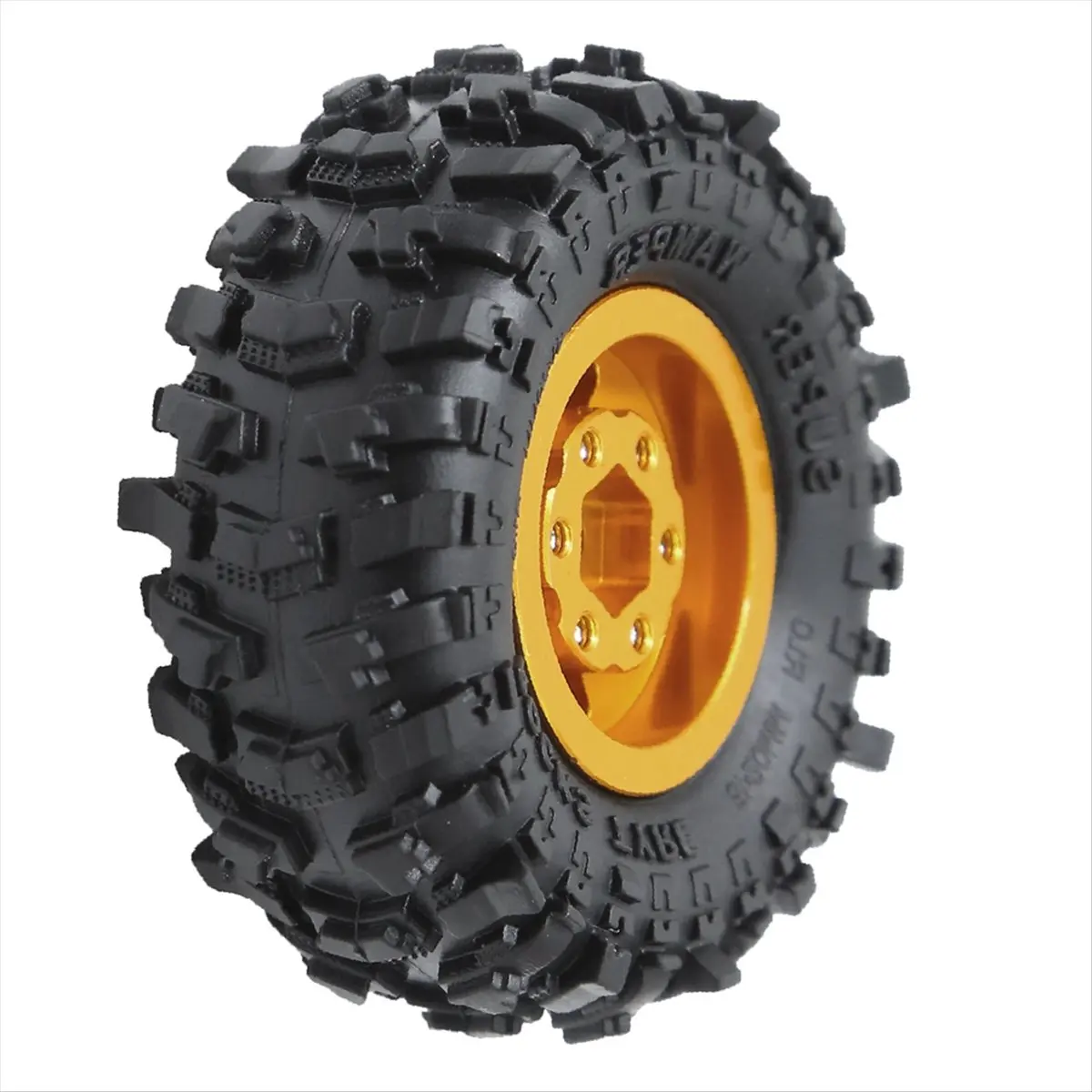 goodidea 4pcs 63mm 1.0inch Metal Beadlock Wheel Tire Set for 1/18 TRX4M SCX24 RC Crawler Car Upgrade Parts