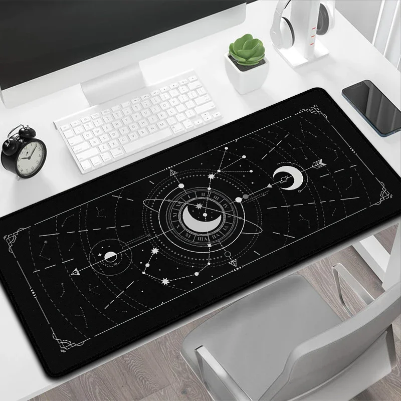 Pink Desk Mat Tarot Card Mousepad Gaming Keyboard Pads Mystery Constellations Mouse Accessories Cute Laptop Computer Mouse Pad