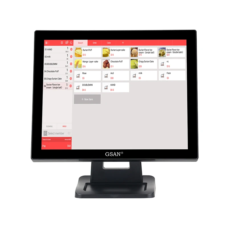 17 Inch POS System for Aliexpress, Factory Price Full Flat HD Capacitive Touch Screen Restaurant Cashiering