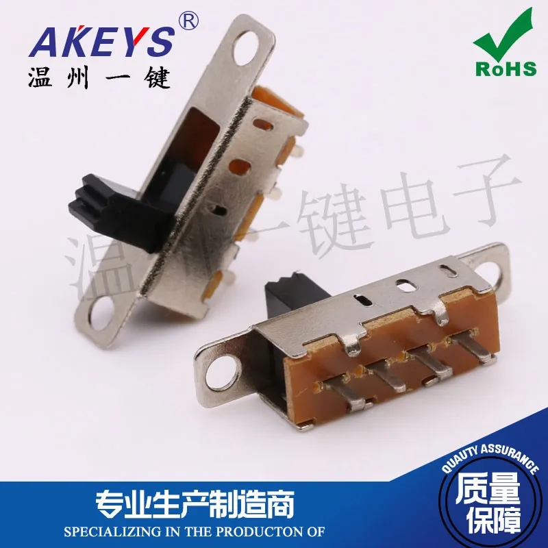 SS-13F08/13F12 (1P3T) Single Row Four-Leg Three-Gear Vertical Toggle Switch Slide Switch Power Supply