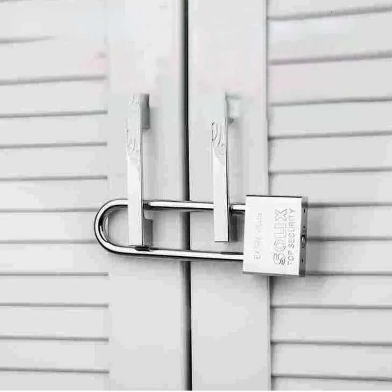 High Quality Beam Stainless steel Long Lock bike Padlock Anti-theft Door Cabinet Drawer Gate Lock outdoor Stainless steel Lock