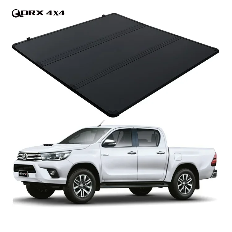 Tonneau Cover For Hard Tri-Fold Raptor folding  truck pickup bed poer l Tonneau Cover Expandable Fiberglass Frp Flat Tonneau Co