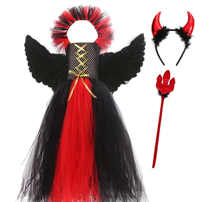 

Halloween Dress for Devil Cosplay, Gothic Vampire Princess Dress, Witch Costume